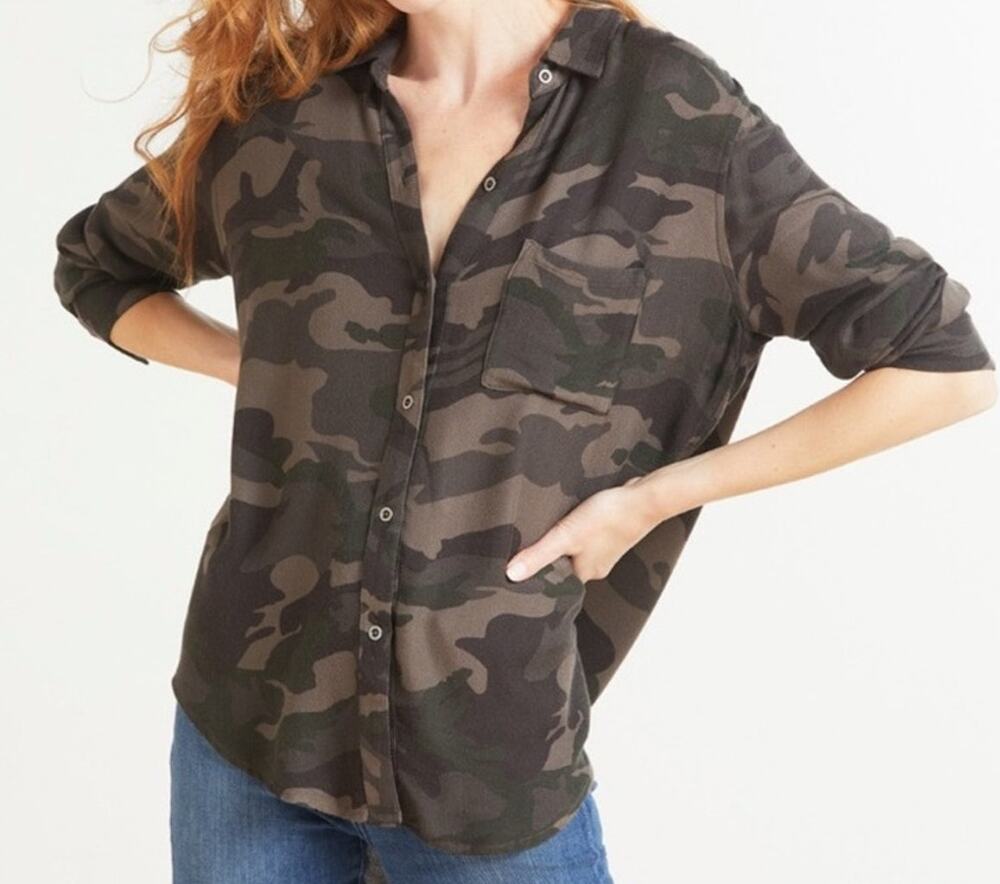 Rails Jordin Camo Button Down Forest Camo Small